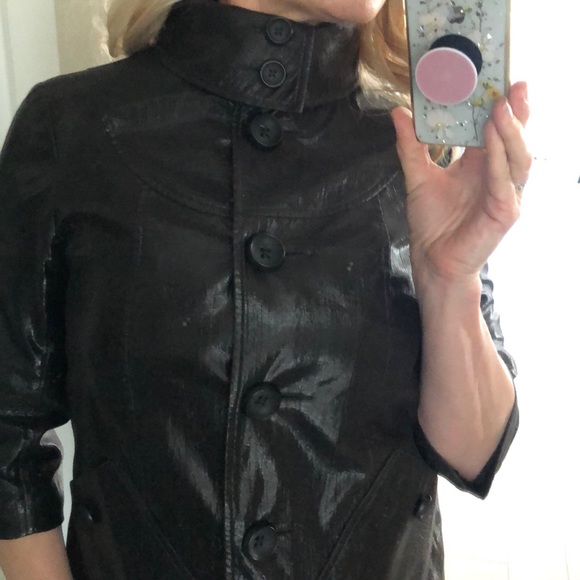 TRIBAL jacket in black button-up with sheen - Picture 12 of 12